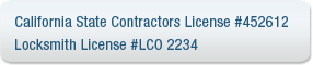 Ca contractors license locksmith license mvlock